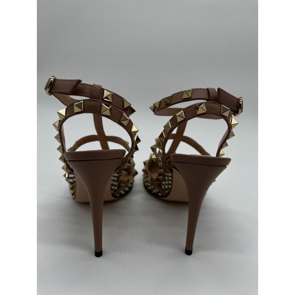 Valentino Garavani Pumps Rockstud Crystal Cage Nude - 40 (US 10) - Picture 9 of 14